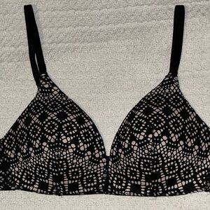 Victoria's Secret Black Bra Strap with Lace Detail